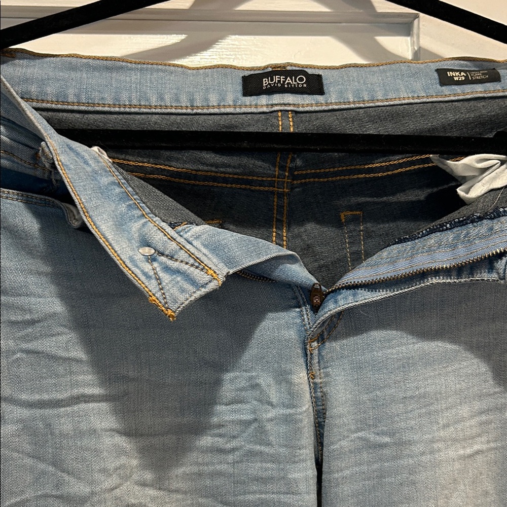 Buffalo David Bitton women’s Light Blue Jeans Inka style high rise flare